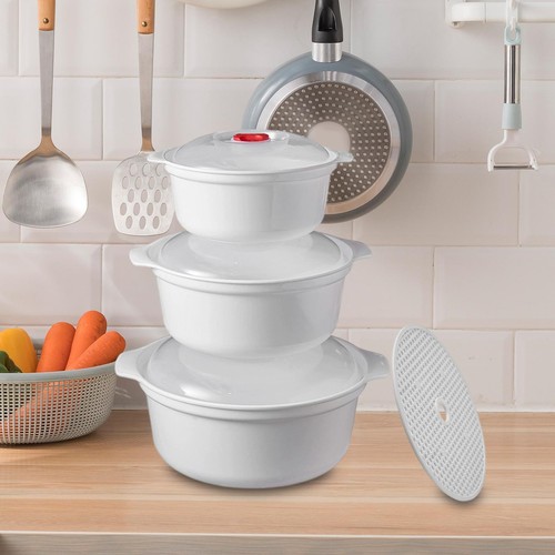 Pieces microwave bowls with - 3,