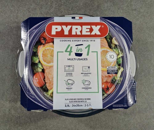 Pyrex 1l round glass - 4, in