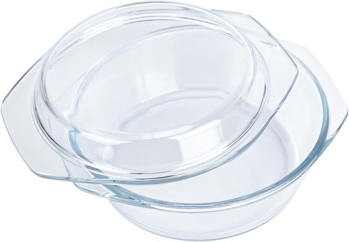 Glass casserole dish with lid - glass,
