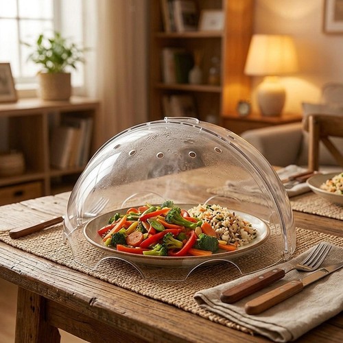 Microwave splatter cover - microwave, food