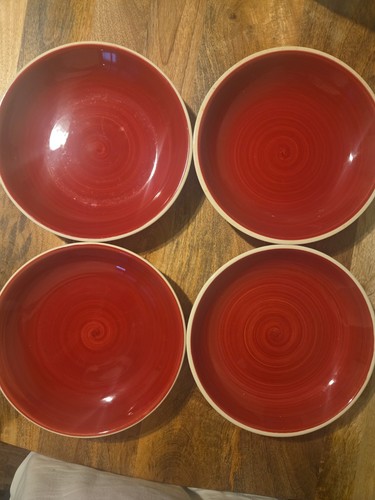 Red dishes microwave - dishes, and