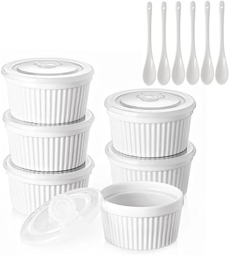 Pack ramekins with lids - pack, 8oz
