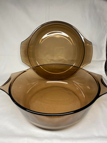 Vintage pyrex brown round - pyrex,