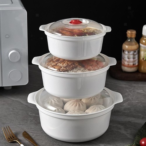 Microwave bowls with lids - 3x,